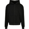 BUILD YOUR BRAND BY 192 / Pánska mikina s kapucňou na zips, z ťažkej bavlny - black 5XL