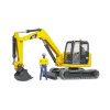 Bruder Caterpillar minibager so stavebným robotníkom