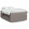Posteľný rám boxspring s matracom sivohned 160x200 cm látka-ForU-3285585