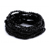 Pružné náramky z rokajlu a broušených korálků sada 18 ks Varianta: 4 černá, Balení: 1 sada