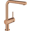 GROHE Minta páková drezová batéria s vyťažiteľnou sprškou s prepínaním, 2jet, výška výtoku 295 mm, Warm Sunset, 30274DA0
