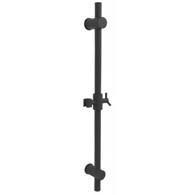 SAPHO Posuvný držiak sprchy guľatý, 560 mm, čierna mat SC015