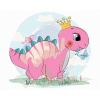 Maľovanie podľa čísel – Ružový dinosaurus, 40 × 50 cm, napnuté plátno na rám 8596530059097