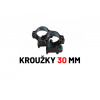 Oceľové montážne krúžky na Weaver 30 mm pre puškohľady Stellar, Alpex, DS35 a Ares