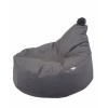 Sedací vak pre deti Sivý - Velúrová látka