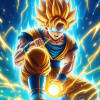 CUKROVÁ TLAČ jedlý obrázok na tortu Cukrová hmota Anime Son Goku Dragonball + MENO