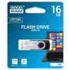 Goodram USB flash disk, 2.0, 16GB, UTS2, čierny, UTS2-0160K0R11, podpora OS Win 7