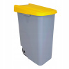 Denox odpadkový kôš RECICLO na triedený odpad 85 L, žlté veko, plastový sk