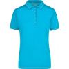 DAIBER JN 568 / Dámska džersejová elastická polokošeľa - aqua/white L