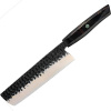 IZMAEL Damaškový kuchynský nôž Zankoku Nakiri/Čierna/Hnedá 18.9 cm