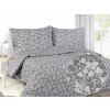 Dreamy Linens Obliečky bavlnené tmavo šedé Kvetinový ornamet