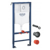 Grohe Rapid SL - Predstenová inštalácia pre závesné WC, ovládacie tlačidlo Skate Air, chróm 39442000