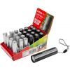 Svietidlo Strend Pro Flashlight NX1051, 50 lm, USB nabíjanie, čierna/strieborná, 77x19 mm, Sellbox 24 ks
