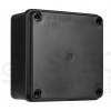 SAPRO Plastová inštalačná krabica hermetická S-BOX 116C, 100x100x50mm IP65, čierna, UV