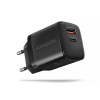AXAGON ACU-PQ20 nabíjačka do siete 20W, 2x port (USB-A + USB-C), PD3.0/PPS/QC4+/AFC/Apple, čierna Axagon