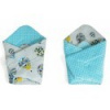 Baby Nellys Obojstranná zavinovačka Minky -Balón , Minky - sv. modrá