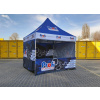 SET - Nožnicový párty stan 3x3 m EXTRA HIGH ROOF s jednostrannou potlačou Typ konštrukcie: BIG HEXAGON S VYŠŠÍ ŠPICÍ, POTLAČ - strecha + bočnice: střecha + 3x bočnice + 1x polobočnice, Gramáž polyeste