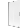 Mexen Velar L, 2-krídlová posuvná vaňová zástena 100 x 150 cm, 8mm sklo námraza, grafitová, 896-100-003-31-95