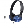SONY sluchátka MDR-ZX310AP, handsfree, modré MDRZX310APL.CE7