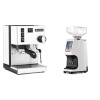 Rancilio Silvia BC, white + Eureka Atom 60, white