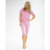 GINA Dámske pyžamo s trojštvrťovými nohavicami | 19140P - cukrová fruktóza, XXL
