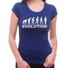 Fajntričko Tričko - Evolúcia Doktor, Farba kráľovská modrá, Strih/ Variant Dámsky