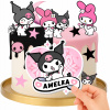 CUKROVÁ TLAČ POPLATOK CUKROVÁ HMOTA KUROMI MY MELODY DEKORÁCIA + TEXT