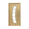 Hliníkovo-oceľové vchodové dvere pasívne Hermes 100 x 210 cm P dub prírodný