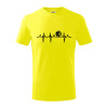 EKG basketbal - Tričko detské bavlnené - 146 cm/10 rokov ( Citrónová )