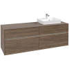 VILLEROY & BOCH Collaro závesná skrinka pod umývadlo na dosku (umývadlo vpravo), 4 zásuvky, s LED osvetlením, 1600 x 500 x 548 mm, Arizona Oak, C079B0VH