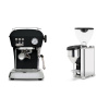 Ascaso Dream ONE, Dark Black + Rocket Espresso GIANNINO, chrome/black