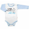 Baby Nellys Body dlhý rukáv s vtipným textom, A TEĎ tady velím JÁ!, Kluk, veľ. 74, 74 (6-9m)