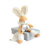 Doudou Darčeková sada - plyšový zajačik s dečkou 31 cm béžový