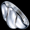 Silver.ag Prsteň strieborný, vlnka R2448
