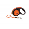 FLEXI Nové neónové vodítko oranžové M - 5m do 25kg - opasok