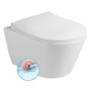 SAPHO AVVA SHORT závesná WC misa, bez ráfika, 35,5x49cm, biela 200114