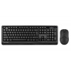 A4tech Bezdrátový kancelářský set klávesnice+myš FG1012S, CZ/SK, černá FG1012S-BK
