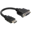 Delock 65327 HDMI / DVI adaptér [1x HDMI zástrčka - 1x DVI zásuvka 24+5-pólová] čierna 0.20 m; 65327