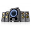 FENDA F&D repro F7700X/ 4.1/ 80W/ černé s RGB/ BT5.0/ FM rádio/ USB přehrávání/ optický vstup/ dálkové ovládání