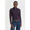 POLOKOŠEĽA GANT REG BRETON STRIPED LS PIQUE POLO EVENING BLUE