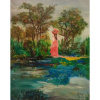 Dáma pri jazierku - Alexander Orlík M (do veľkosti 65x65cm) Viac farieb
