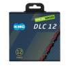 KMC DLC 12 ČERNO-ČERVENÝ WAXED BOX