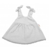 Baby Nellys Letné ľahučké mušelínové šaty Summer Stars - sivé, veľ. 92/98 68-74 (6-9m)