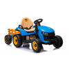 Bateriový traktor modrý