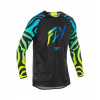 Dres EVOLUTION, FLY RACING - USA 2025 (černá/modrá/hi-vis) Veľkosť: M
