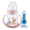 NUK Fľaštička na učenie DISNEY-Medvedík Pú s kontrolou teploty 150 ml ružová