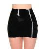 Mini sukňa z latexu s otvorom na zadočku Čierna L