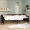 vidaXL 3-miestna denná posteľ tmavohnedá masívna borovica 90x200 cm - Hnedá - 118364-65039