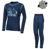 SENSOR DOUBLE FACE SET ADVENTURE dětský triko dl.rukáv + spodky deep blue - 130