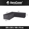 Obal na rohovú sedaciu súpravu v tvare L, ROVNORAMENNÝ 325x325x100x70 cm Aerocover